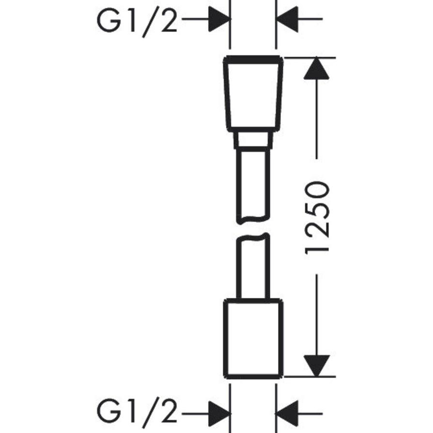 Thumbnail - hansgrohe, Duschschlauch, Designflex Textilbrauseschlauch, Länge 1250mm, 28220 (125 cm)