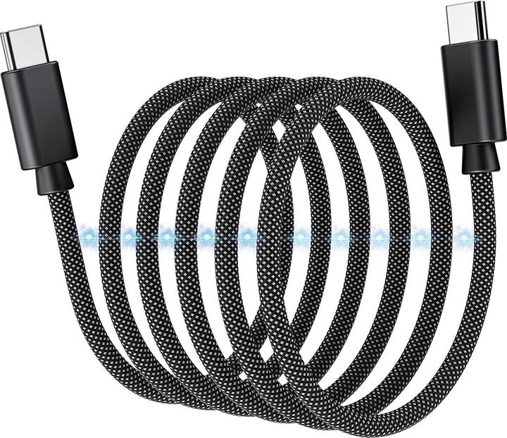 Productafbeelding Choetech XCC-1052 100W USB-C magneetkabel 1,2 m - Zwart (1.20 m, USB 2.0, 100 W)