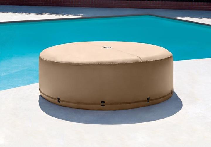 Actual product image Intex PureSpa Bubble Massage Aufblasbarer Whirlpool Ø196 x 71 cm - Sahara Tan