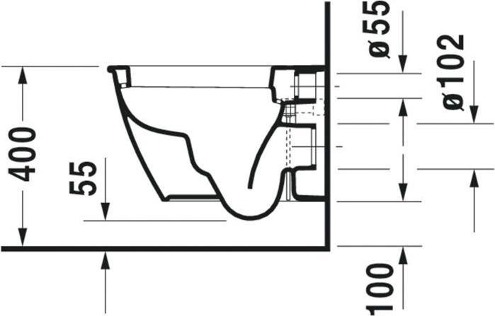 Actual product image Duravit Wall-hung WC DARLING NEW COMPACT deep, 360x485mm white WG
