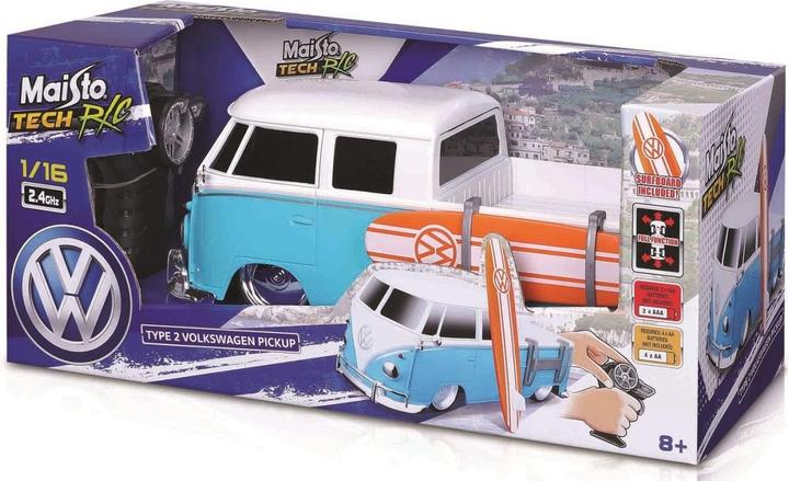 Image du produit Maisto RC VW T2 Pick-up avec planche de surf 1/16 2.4 GHz