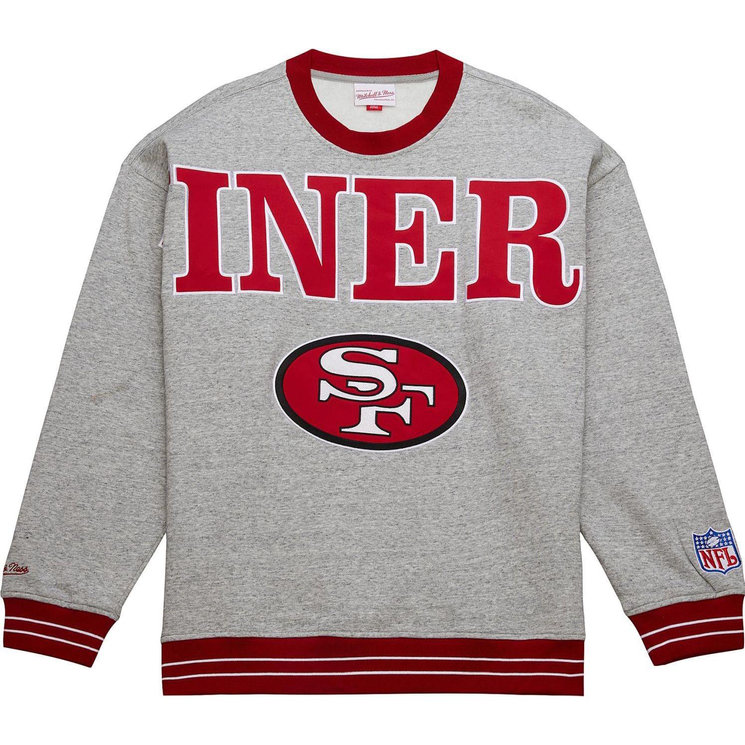 Mitchell & Ness, Herren, Pullover, SATIN Pullover San Francisco 49ers - L, Grau, (L)