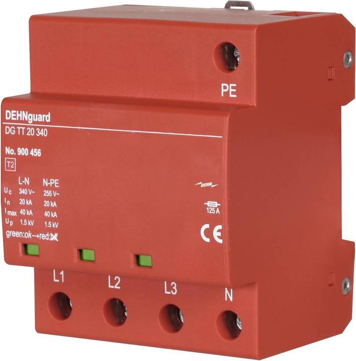 Produktbild Dehn Überspannungsableiter DG TT 20 340 Typ 2 DEHNguard 4p 900456