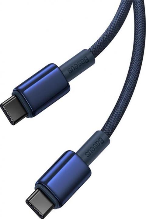 Produktbild Baseus Cable USB-C to USB-C Tungsten Gold, 100W, 1m (blue) (1 m, USB 2.0, 100 W)