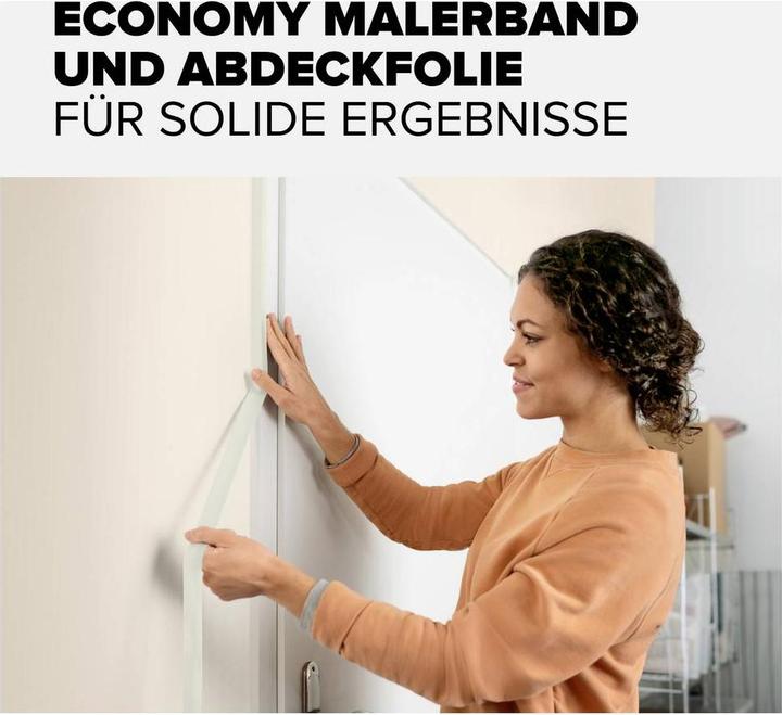 Image du produit tesa 2x ruban de peintre ECONOMY, film de protection inclus (30 mm)