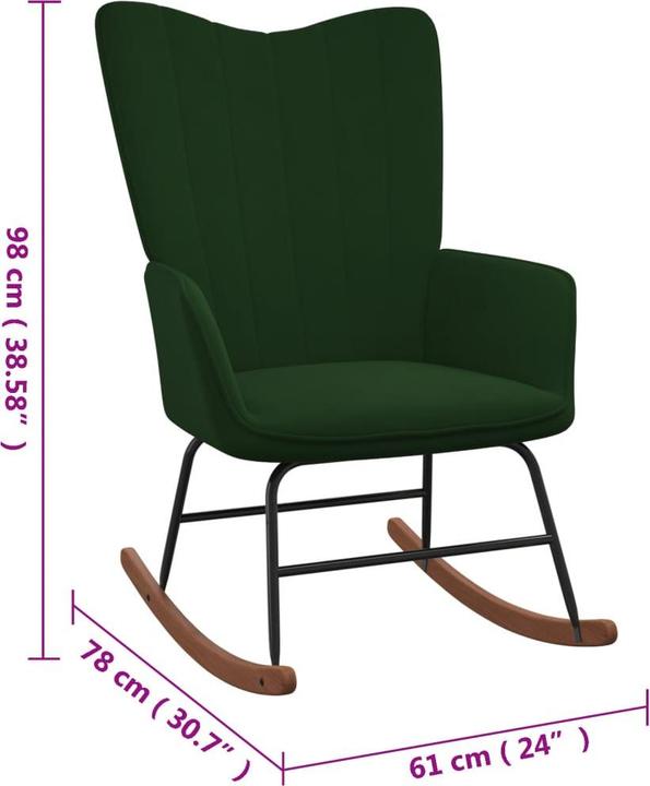 Produktbild vidaXL Schaukelstuhl mit Hocker