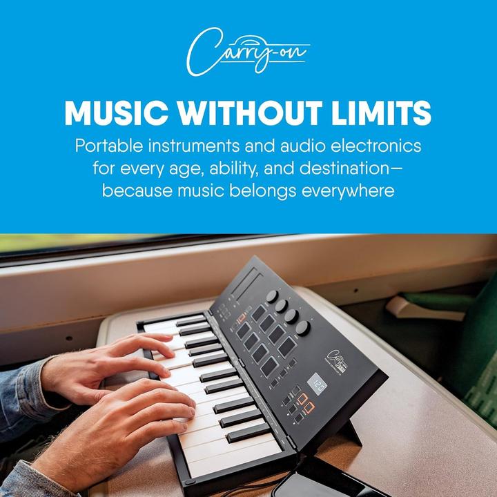 Actual product image Carry-On Folding Midi Controller 25 - Black (Keyboards)