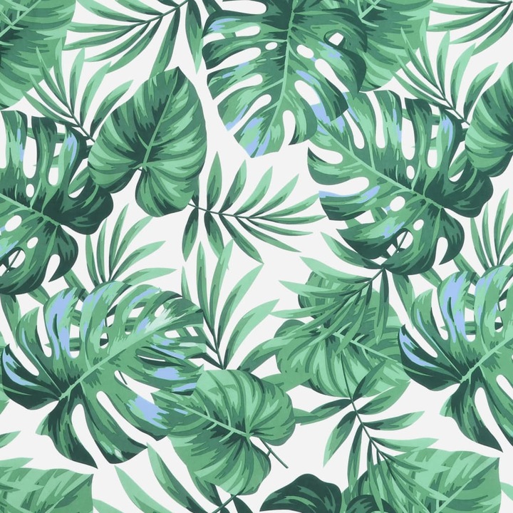Actual product image VidaXL Garden bench cushion leaf pattern O x ford fabric (110 x 50 x 7 cm)