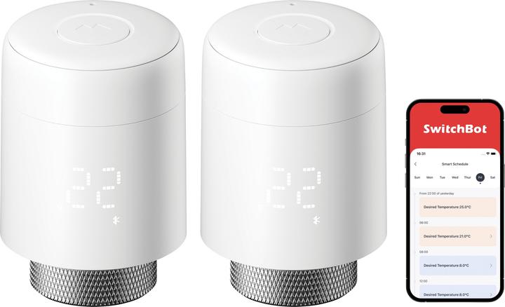 Produktbild SwitchBot Heizkörperthermostat, weiss, 2 Stück