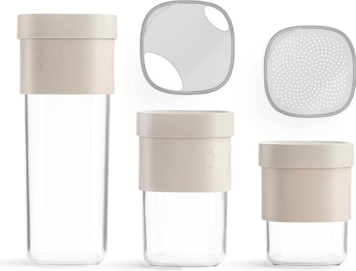 Produktbild Lékué Flip Aufbewahrungsboxen Set beige, 5-tlg. (0.85 l)