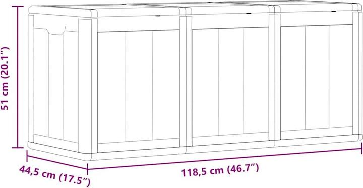 Actual product image vidaXL Garten-Aufbewahrungsbox