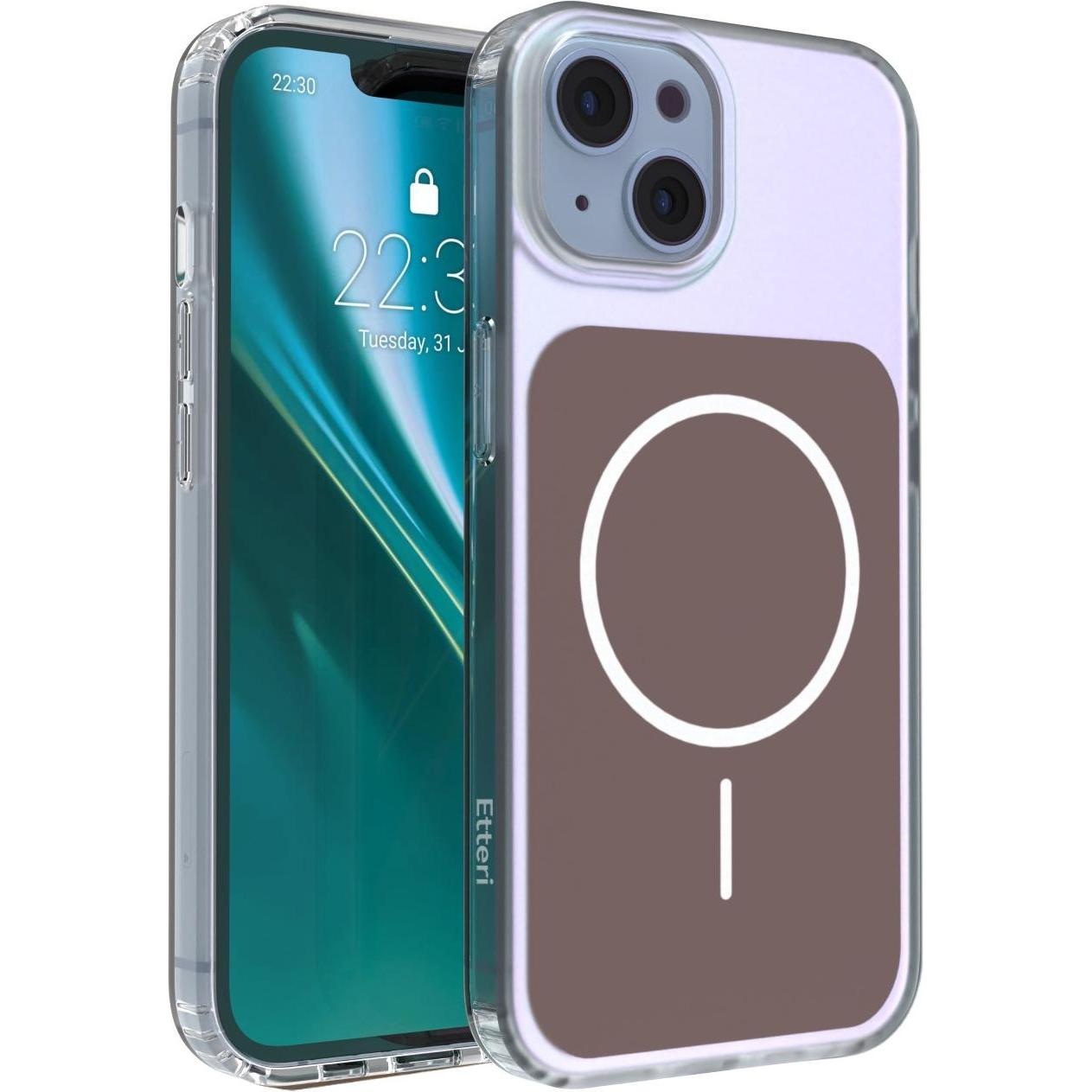 Etteri Hidden Pearl case for iPhone 14 6,1" brown (Apple iPhone 14), Cover smartphone, Marrone