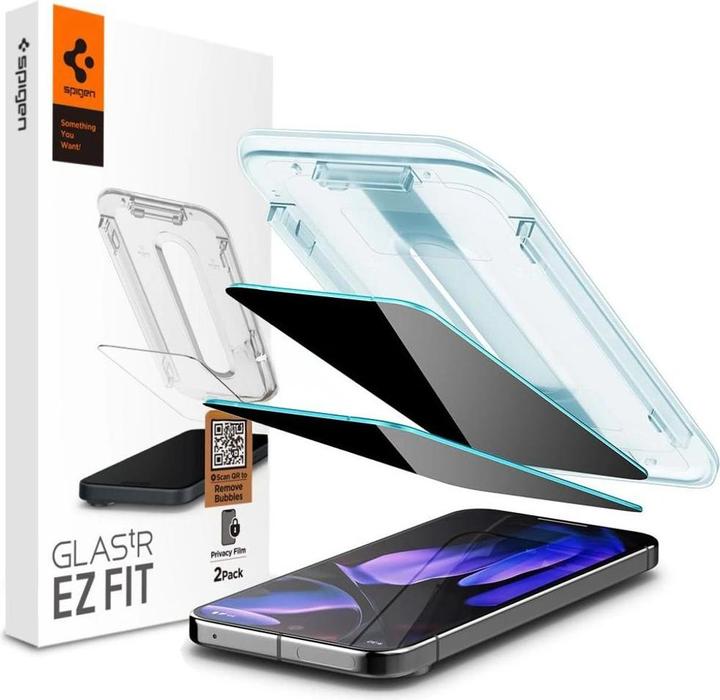 Actual product image Spigen GLAS.tR EZ Fit | Privacy Pixel 9 Screen Protector 2-Pack (2 pcs., Google Pixel 9 Pro XL)