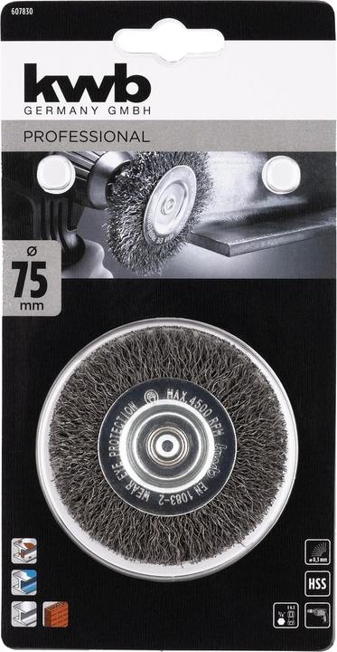 Produktbild kwb Scheibenbuerste 75 Grob Dd