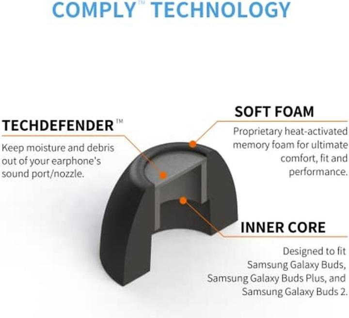 Produktbild Comply TrueGrip Pro TW - Galaxy Buds, Large (Samsung Galaxy Buds FE)
