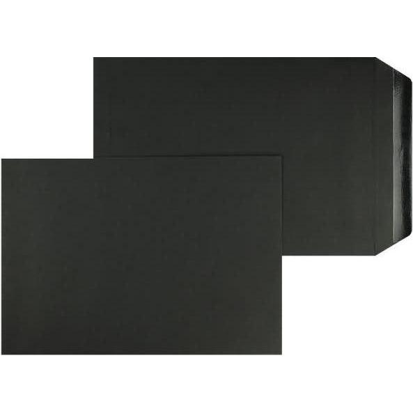 Blanke, Versandtasche + Luftpolstertasche, Versandtaschen 220x312mm 120g/qm gummiert VE=100 Stück schwarz (100 x)