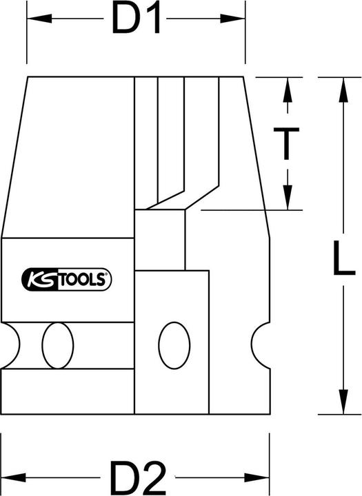 Actual product image KS Tools 1/2" power socket short (18 mm)