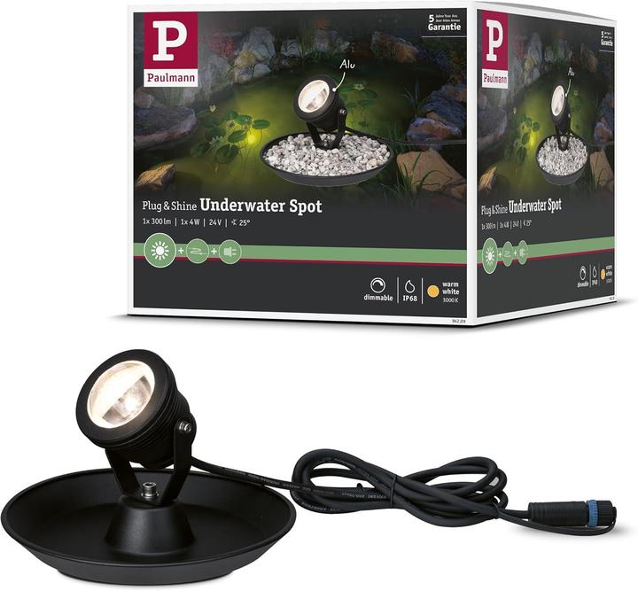 Image du produit Paulmann Plug & Shine Underwater Spotlight (400 lm, IP68)