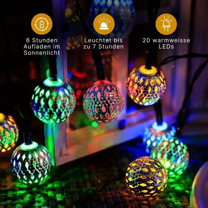 Produktbild Hermex Orientalische Deko 4.8m Marokkanische LED Solar Lichterkette (4.80 m)