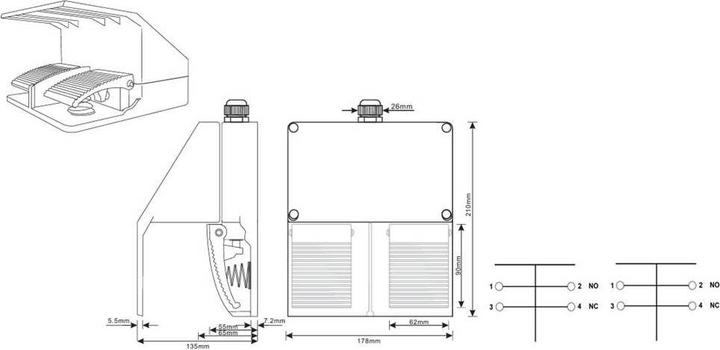 Image du produit Tru Components Pédale de commande