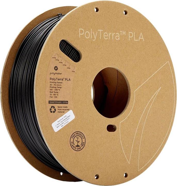 Polymaker PolyTerra (PLA, 1.75 mm, 1000 g, Nero)