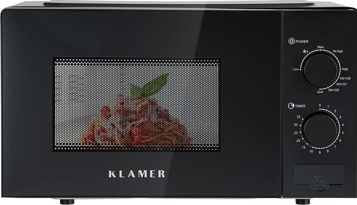Produktbild KLAMER Mikrowelle 20 Liter, 700 Watt, 9 Leistungsstufen inklusive Grill- und Auftaufunktion, 35… (20 l)