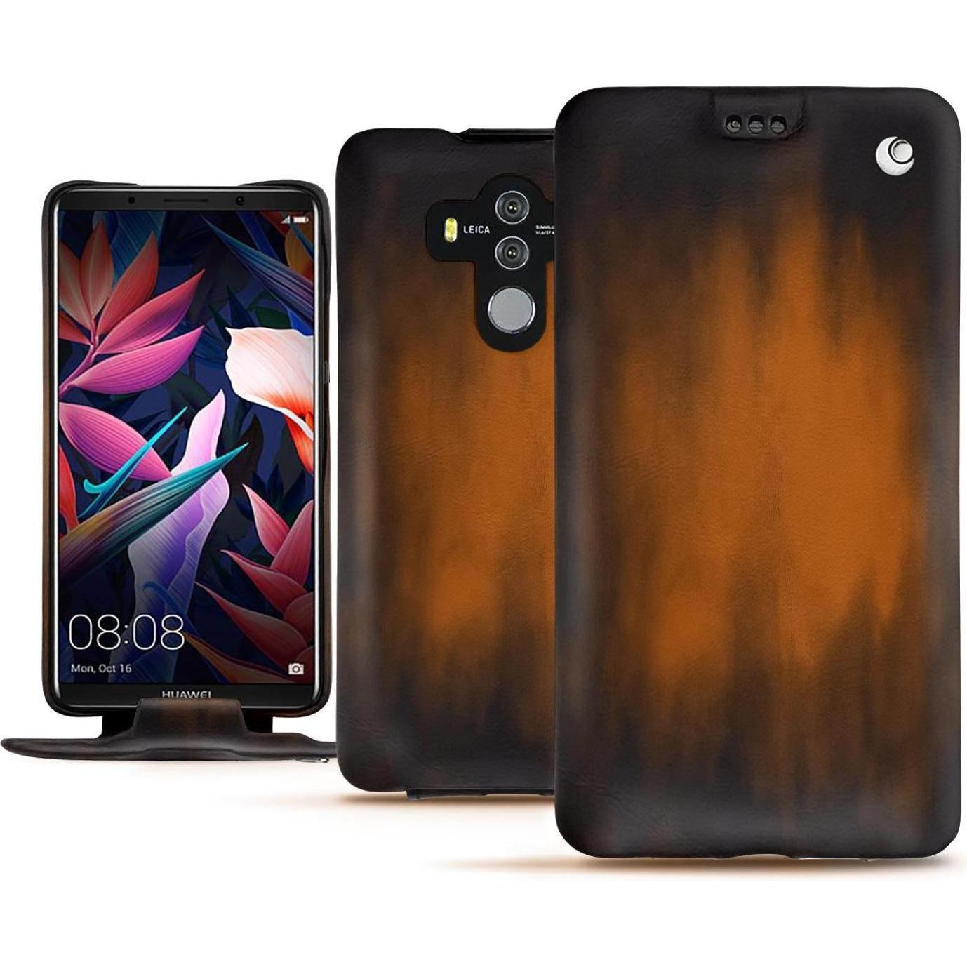 Thumbnail - Noreve Lederschutzhülle vertikal (Huawei Mate 10 Pro), Smartphone Hülle, Braun