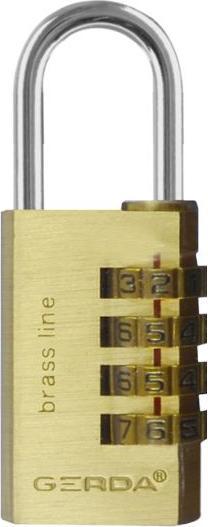 Gerda SPARTA KD-WA-009 Padlock with Code S30 Brass