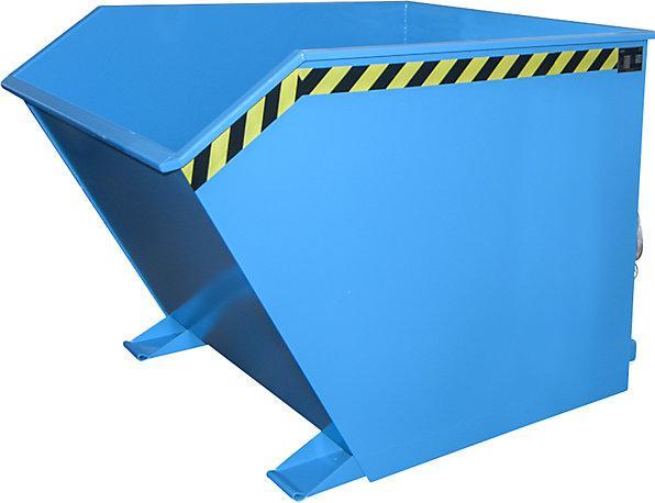Actual product image eurokraft pro Tilting skip, low profile (E), capacity 2 m³, light blue. (2000 l)