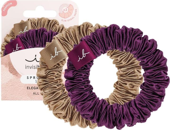 Image du produit Invisibobble Attaches de cheveux Slim Sprunchie snuggle is real 2 pcs (Élastiques à cheveux)