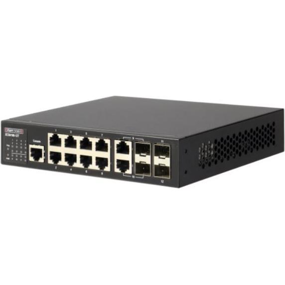 Edgeware Edgecore Switch L2+ 8 x GE + 2CG + 2 100/1000 SFP, fan-less, ECS4100-12T (12 porte), Switch di rete