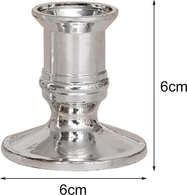 Actual product image Cbx Kerzenständer 3 Köpfe, Kerzenleuchter 3-armig, Kerzenhalter Silber