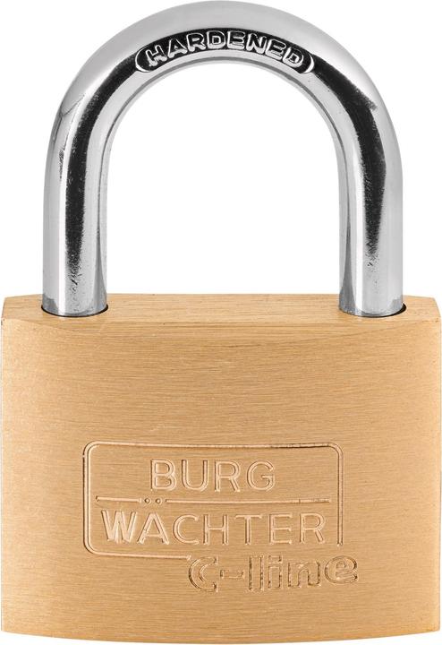 Productafbeelding Burg Wächter Cilinderslot 222 50 Slothuis breedte 50 mm Messing meersleutels