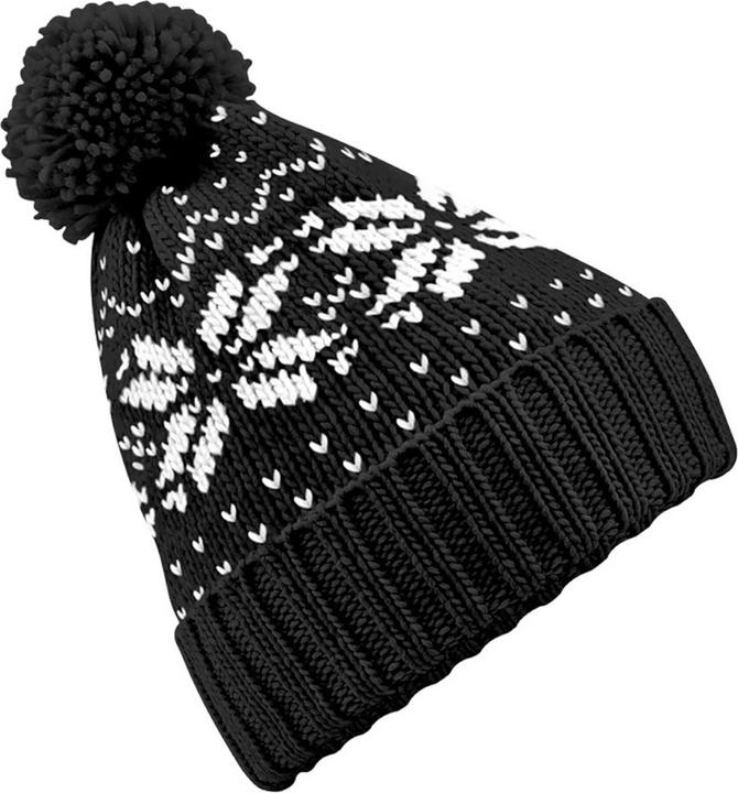 Immagine prodotto Beechfield Cappello a maglia con pom pom modello fiocco di neve (Taglia unica)