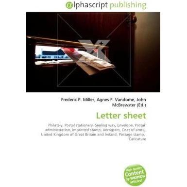 Letter sheet, Fachbücher von Agnes F. Vandome, Frederic P. Miller, John McBrewster
