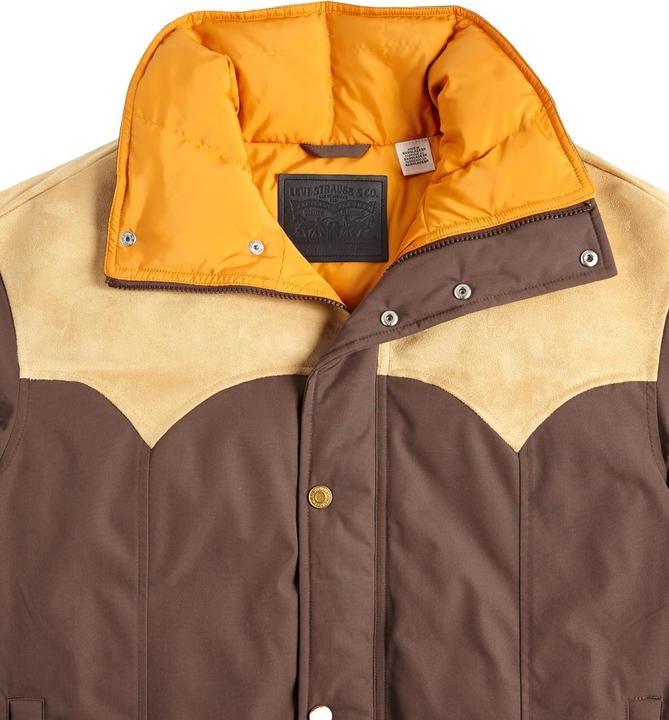 Actual product image Levis Webster Western Puffer Jacket with Zipper and Side Pockets (L)