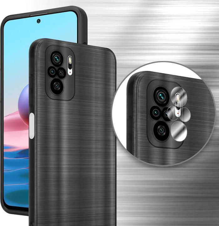 Actual product image Cadorabo Case for Xiaomi RedMi NOTE 10 4G / RedMi NOTE 10S in TPU Brushed Camera Protector LM160 Style (Xiaomi Mi Note 10, Xiaomi Redmi Note 10S)