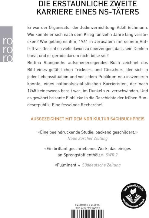 Produktbild Eichmann vor Jerusalem (Deutsch, Bettina Stangneth, 2014)