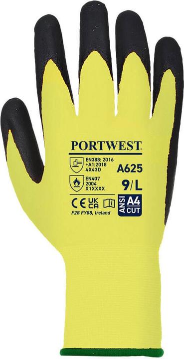 Actual product image Portwest Unisex Adult A625 Vis Tex Cut Resistant Gloves (L)