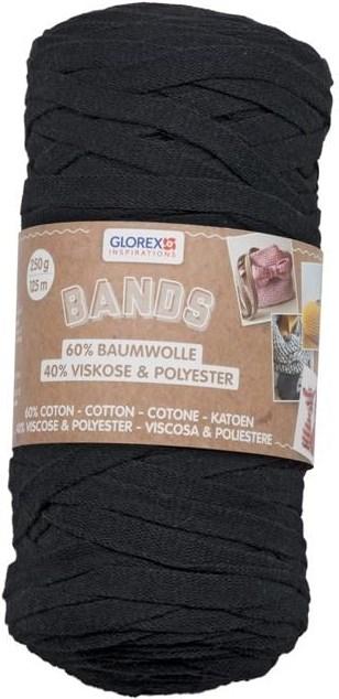 Glorex Wollen Macramé banden 250 g, zwart (125 m)