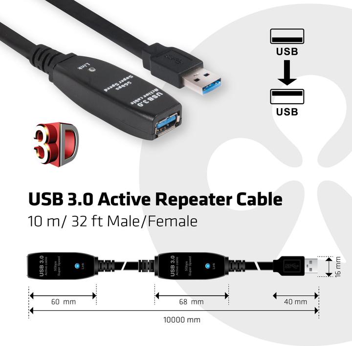 Produktbild Club 3D USB 3.0 (10 m, USB 3.0)