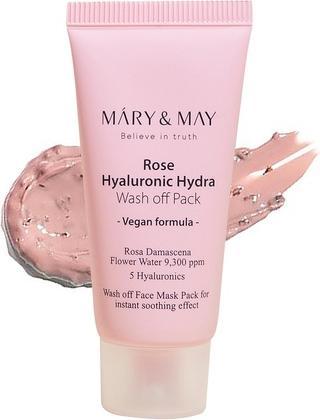 Mary&May MARY & MAY Rose Hyaluron Hydra Abwaschbare Packung 30g (Waschcrème)