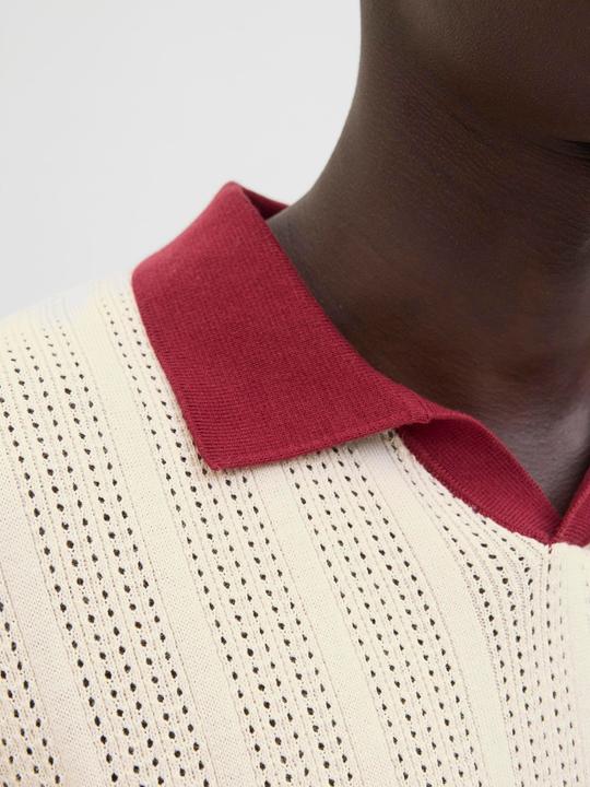 Actual product image Jack & Jones Jordia Knit Split Neck Polo Styd Ss25 (L)
