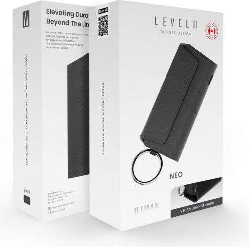 Actual product image Levelo Leather Case - IQOS Iluma 2023 With Terra Ciggaratte Compartment - Black (1 x)