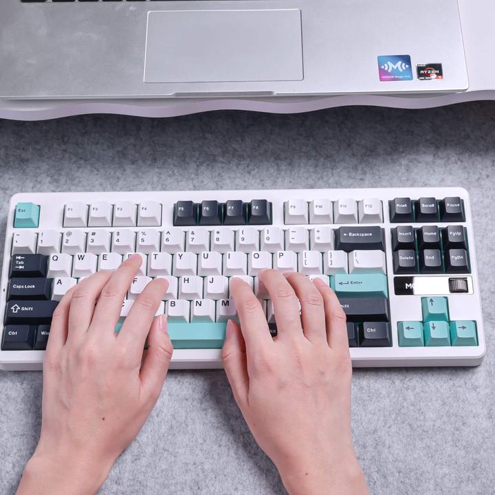 Actual product image Mchose G87 Cyan Blue Cabbage Tofu (US, Cable, Wireless)