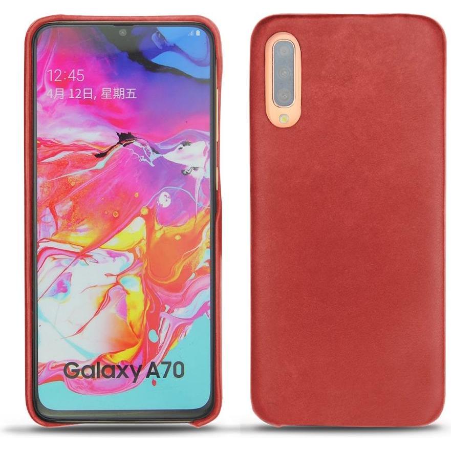 Noreve Lederschutzhülle (Samsung Galaxy A70), Smartphone Hülle, Rot