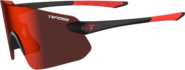 Actual product image MGA Tifosi Bird SL Matte Black Glasses (Smoke Red 15.4% Light Transmission) (New) (Mat Black, smoke red)