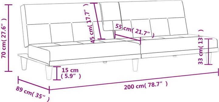Produktbild vidaXL Schlafsofa