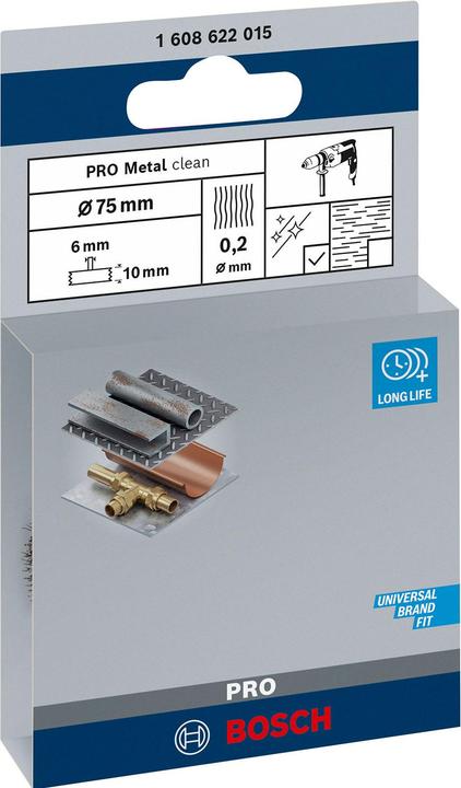 Produktbild Bosch Professional Zubehör PRO Metal clean Scheibenbürste, gerader Schaft, 75 x 0,2 mm