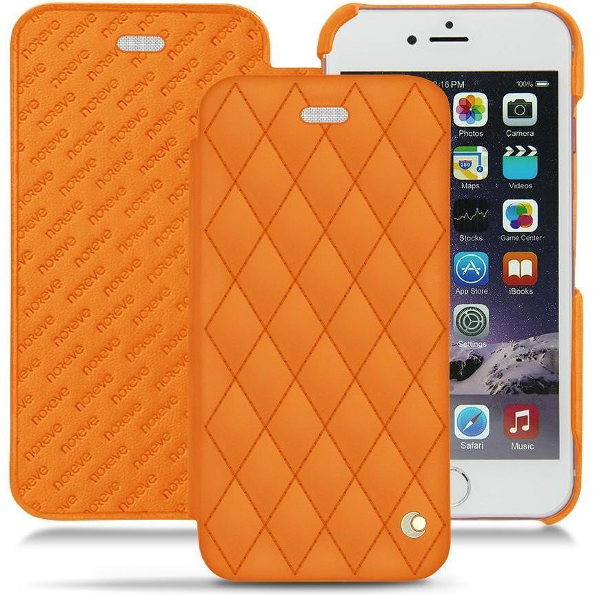 Noreve Lederschutzhülle horizontal (Apple iPhone 6s), Smartphone Hülle, Orange